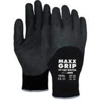 MJ 47-280 Maxx-Grip latex ökölcsontig márt. téli kesztyű, -20 C fokig, fekete 10