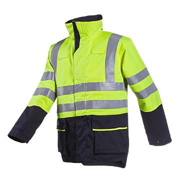 Sioen KELFORD Hi-Vis Hi-Vis lángálló bomber dzseki, sárga/kék színben L