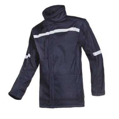 Sioen CARDINIA íválló, lángálló, antisztat. 3 rétegű softshell dzseki, skék 3XL